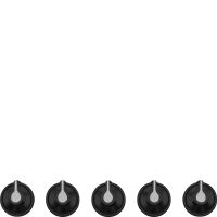 Набор ручек для варочных поверхностей 5MP1GOGB3