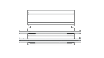 Телескопические направляющие 2-хуровневые для духовых шкафов с покрытием Slippery Телескопические направляющие 2-хуровневые для духовых шкафов с покрытием Slippery